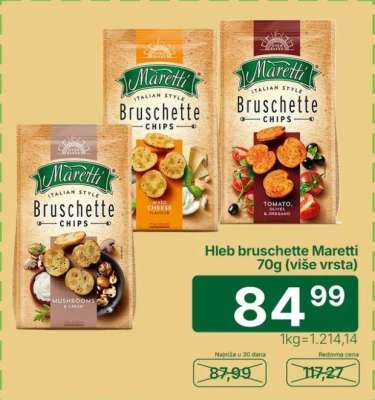 Hleb Bruschette maretti 70g (više vrsta)