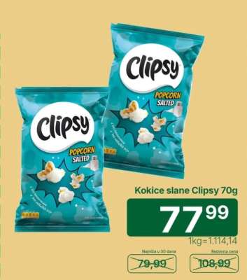 Kokice slane Clipsy 70g