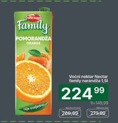 Voćni nektar Nectar Family Narandža 1,5l