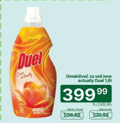 Omekšivač za veš love actually Duel 1,6l
