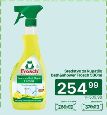 Sredstvo za kupatilo bath&shower Frosch 500ml