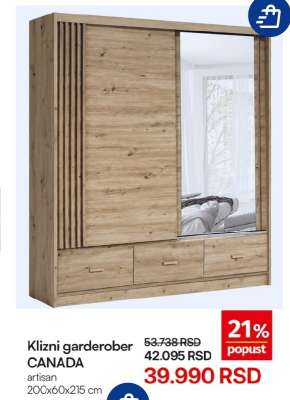 Klizni garderober CANADA