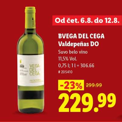BVEGA DEL CEGA Valdepeñas DO
