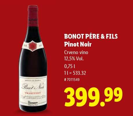 BONOT PÉRE & FILS Pinot Noir