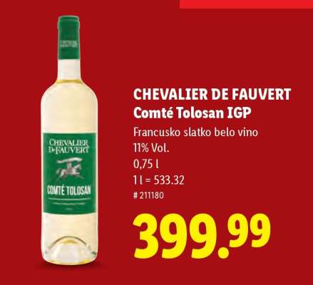 Chevalier de Fauvert Comté Tolosan IGP