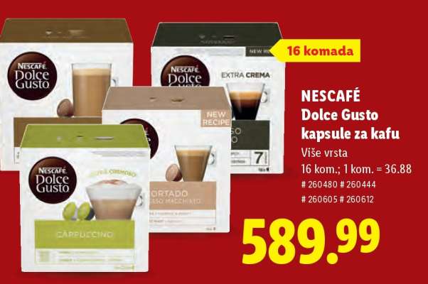 Nescafé Dolce Gusto kapsule za kafu