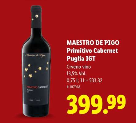 MAESTRO DE PIGO Primitivo Cabernet Puglia IGT
