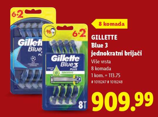 GILLETTE Blue 3 jednokratni brijači