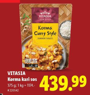 VITASIA Korma kari sos