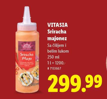 Vitasia Sriracha majonéz
