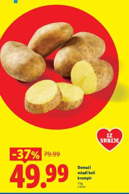 Domaći mladi beli krompir