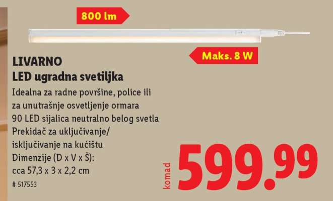 LIVARNO LED ugradna svetiljka