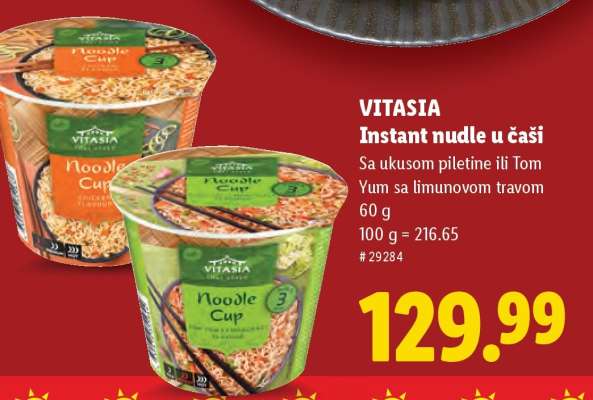 Vitasia Instant nudle u čaši