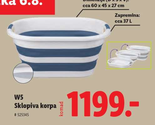 W5 Sklopiva korpa