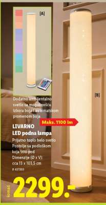 LIVARNO LED podna lampa