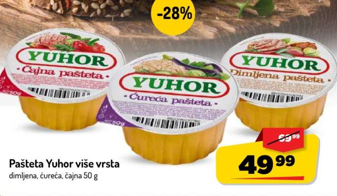 Pašteta Yuhor više vrsta