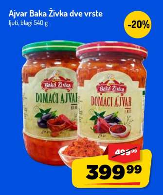 Ajvar Baka Živka dve vrste