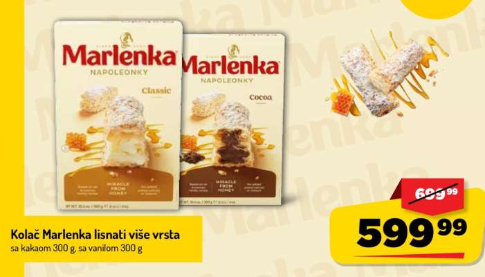 Kolač Marlenka lisnati više vrsta