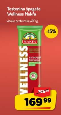 Testenina špagete Wellness Makfa