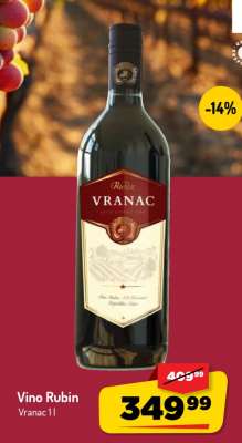 Vino Rubin Vranac 1l