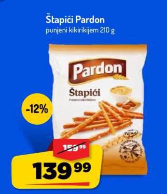 Štapići Pardon punjeni kikirikijem 210 g