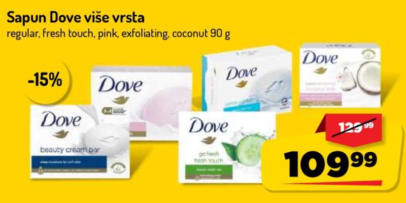 Sapun Dove više vrsta