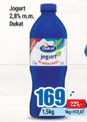 Jogurt 2,8% m.m. Dukat