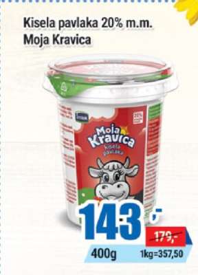 Kisela pavlaka 20% m.m. Moja Kravica