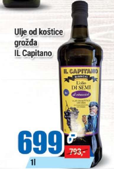 Ulje od koštice grožđa Il Capitano