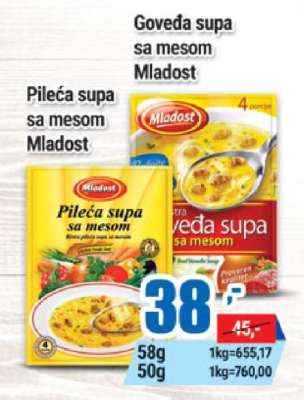 Pileća supa sa mesom Mladost