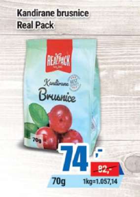 Kandirane brusnice Real Pack