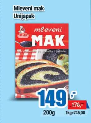 Mleveni mak Unijapak