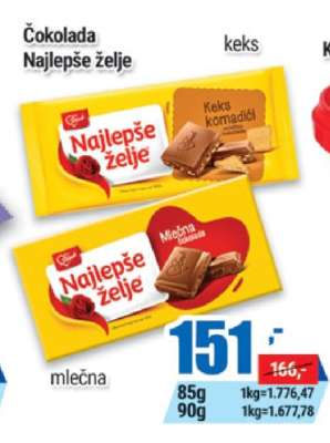 ČOKOLADA NAJLEPŠE ŽELJE