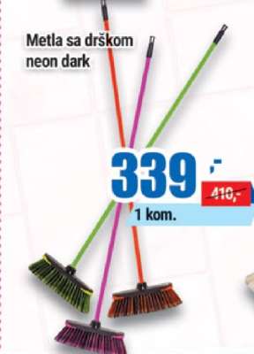 Metla sa drškom neon dark