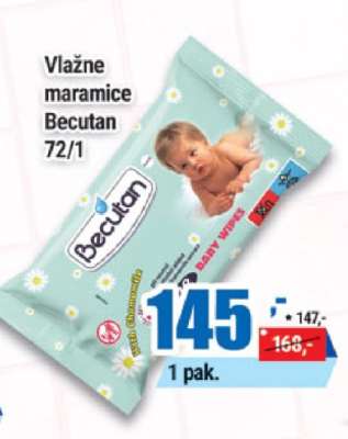 Vlažne maramice Becutan 72/1