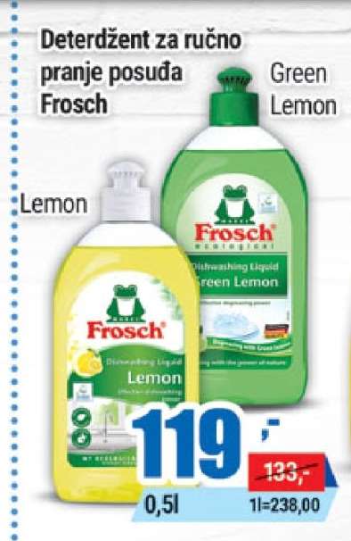 Deterdžent za ručno pranje posuđa Frosch