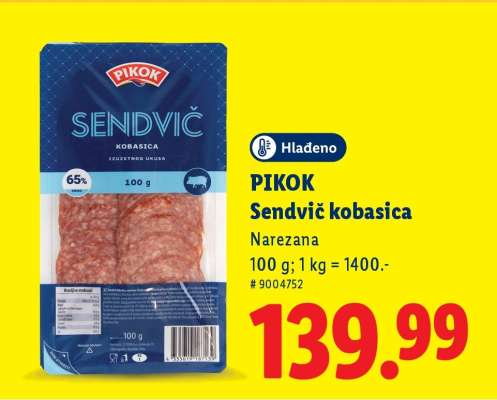 Pikok Sendvič kobasica