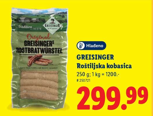 GREISINGER Roštiljska kobasica