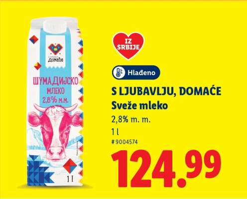S LJUBAVLJU, DOMAĆE Sveže mleko