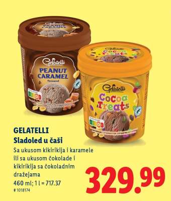 GELATELLI Sladoled u čaši