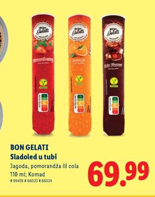 BON GELATI Sladoled u tubi