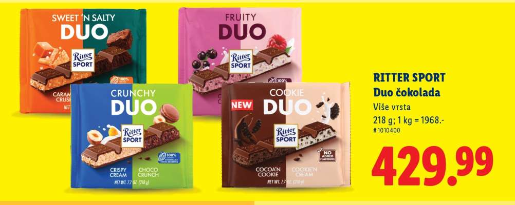 RITTER SPORT Duo čokolada