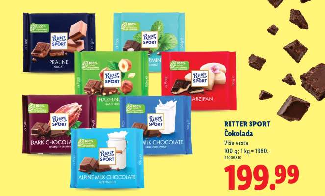 RITTER SPORT Čokolada