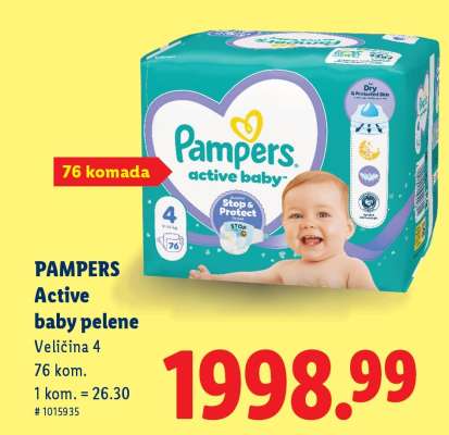 Pampers active baby pelene
