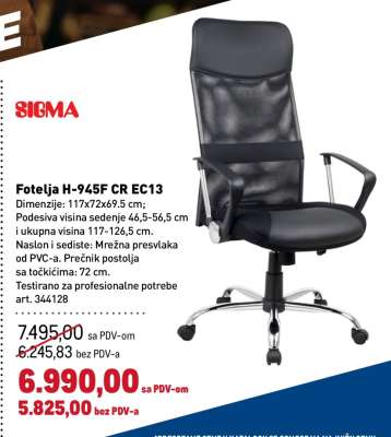 Fotelja H-945F CR EC13