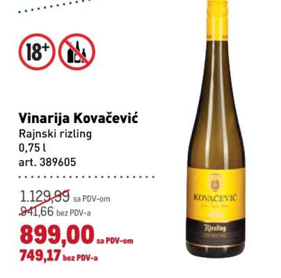 Vinarija Kovačević Rajnski rizling