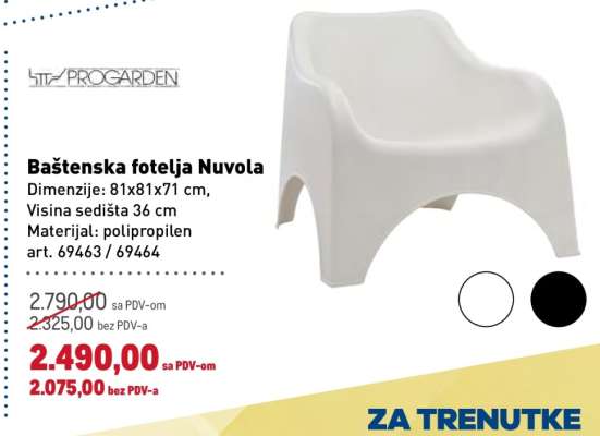 Baštenska fotelja Nuvola