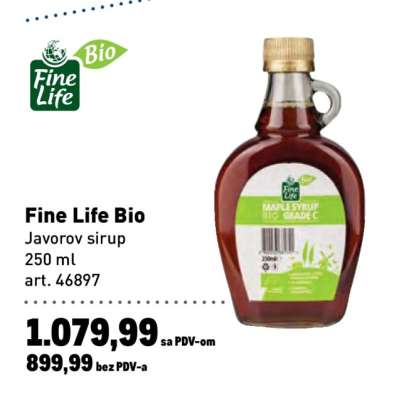 Fine Life Bio Javorov sirup