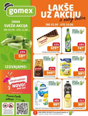 Gomex katalog - 05.08.2026 - 18.08.2026.