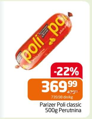 Parizer Poli classic 500g Perutnina